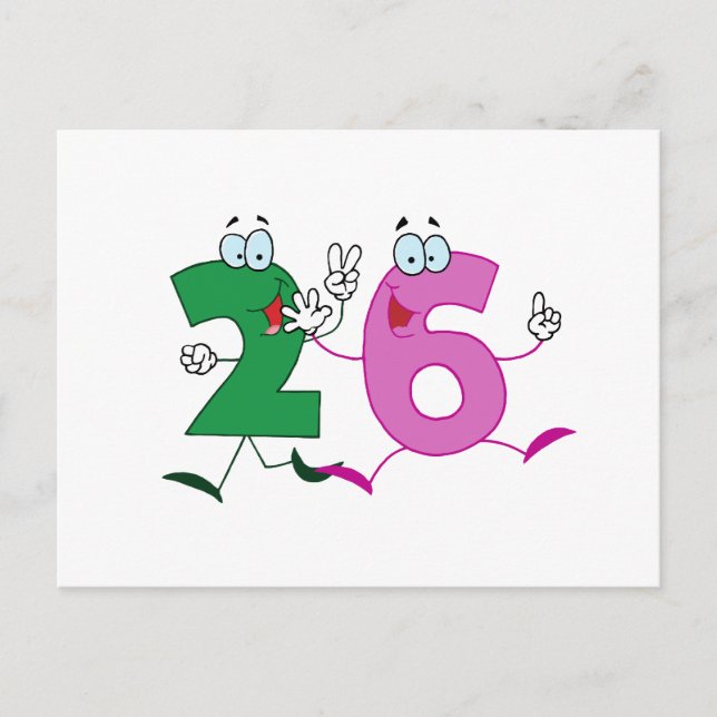 Lycklig nummer 26 vykort (Framsida)