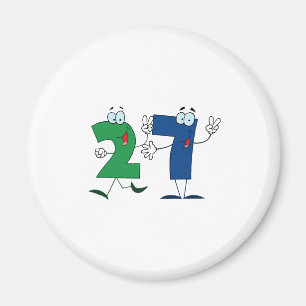 Lycklig nummer 27 magnet