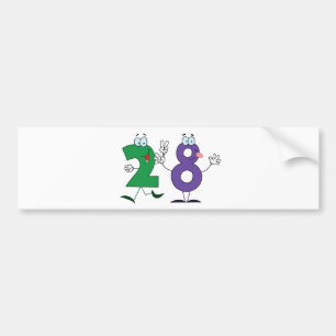 Lycklig nummer 28 bildekal