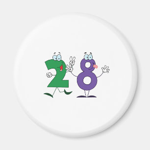 Lycklig nummer 28 magnet