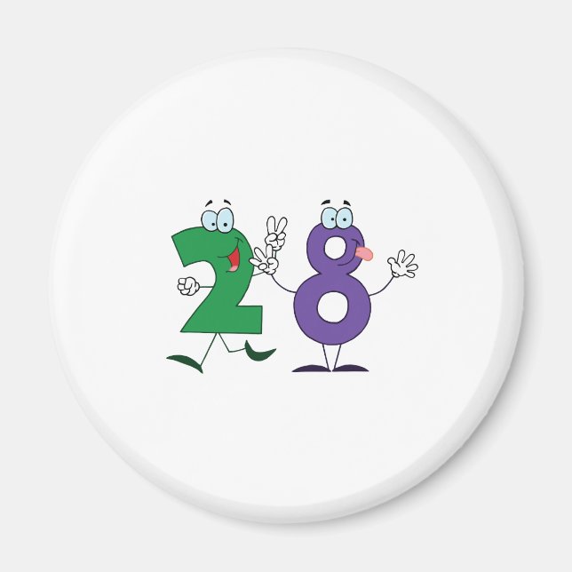 Lycklig nummer 28 magnet (Framsidan)