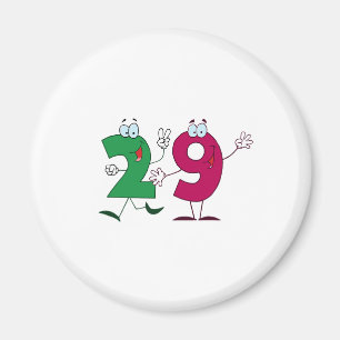 Lycklig nummer 29 magnet