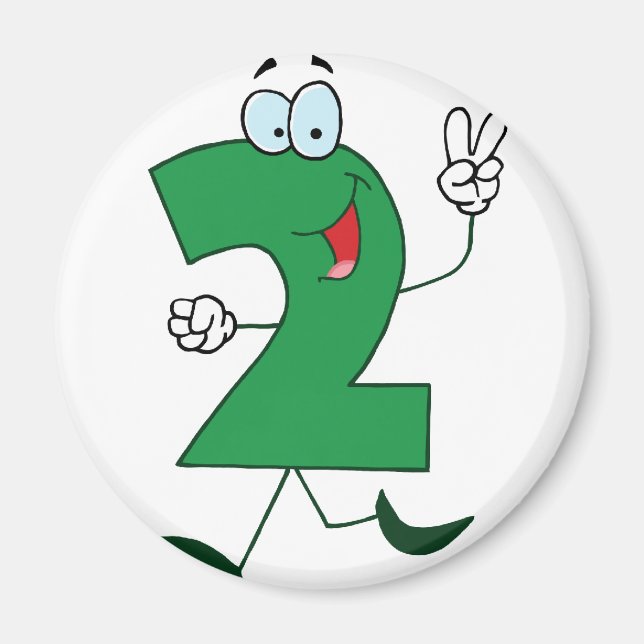 Lycklig nummer 2 magnet (Framsidan)