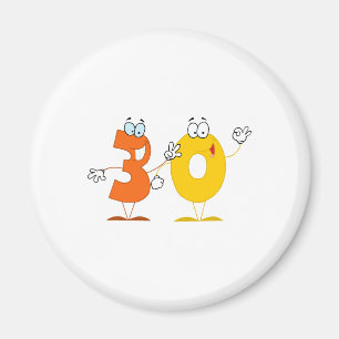 Lycklig nummer 30 magnet