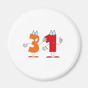 Lycklig nummer 31 magnet