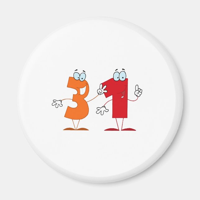 Lycklig nummer 31 magnet (Framsidan)