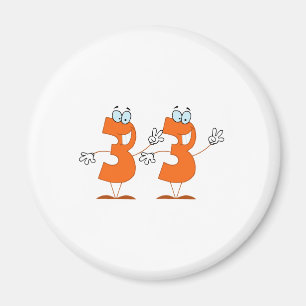 Lycklig nummer 33 magnet