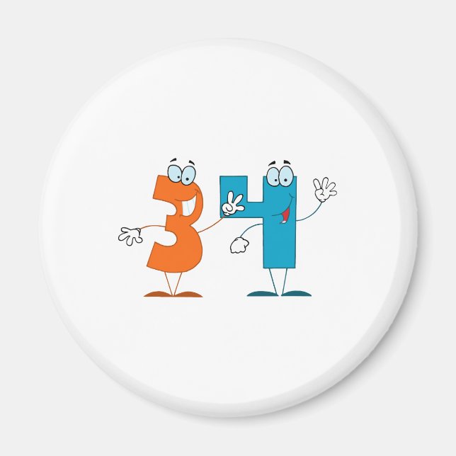 Lycklig nummer 34 magnet (Framsidan)