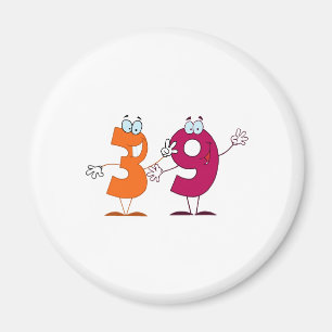 Lycklig nummer 39 magnet