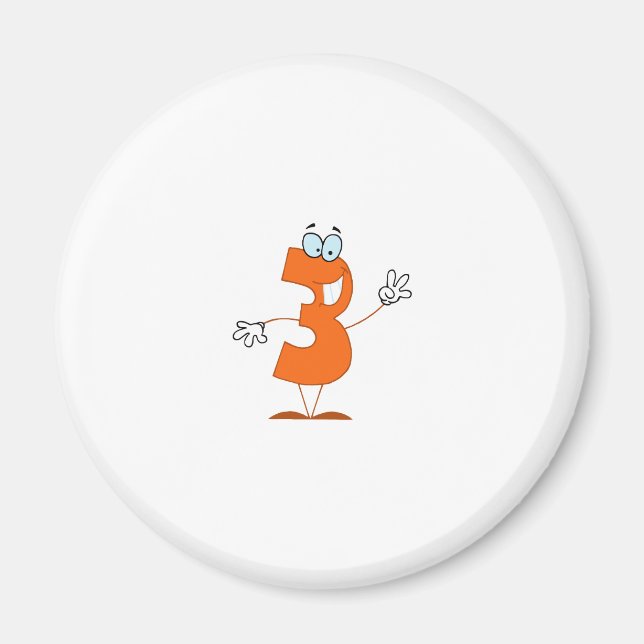 Lycklig nummer 3 magnet (Framsidan)