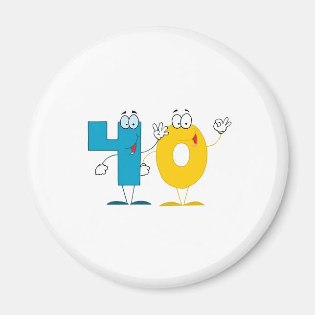 Lycklig nummer 40 magnet (Framsidan)