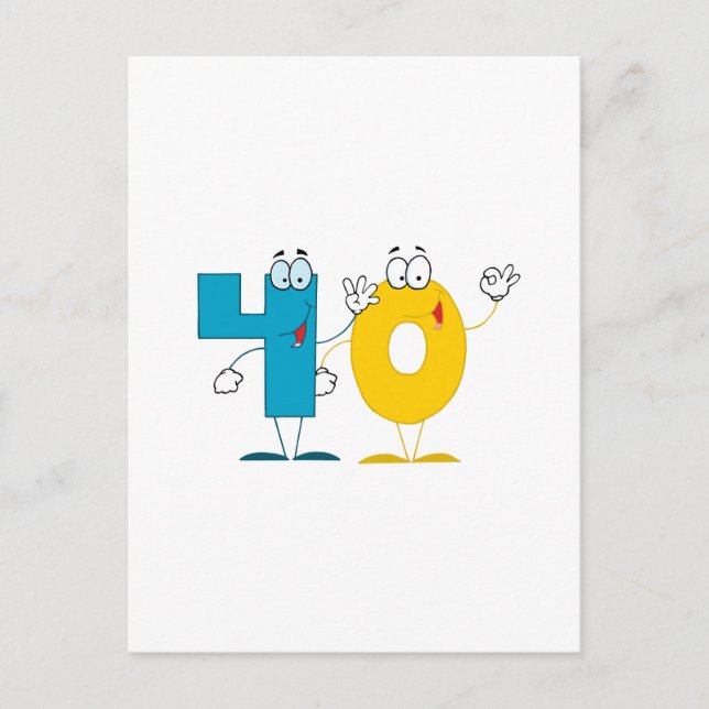 Lycklig nummer 40 vykort (Framsida)