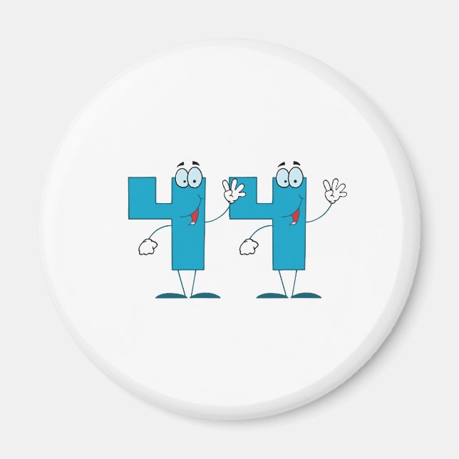 Lycklig nummer 44 magnet (Framsidan)
