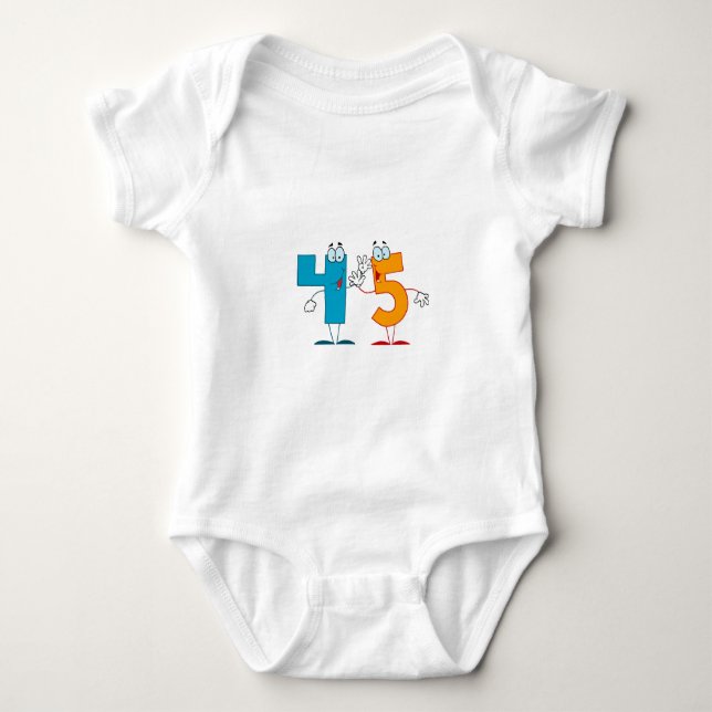 Lycklig nummer 45 tee shirt (Framsida)