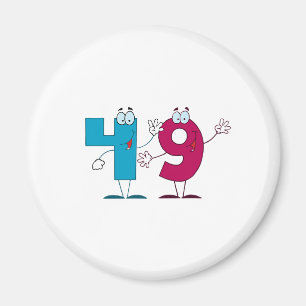 Lycklig nummer 49 magnet