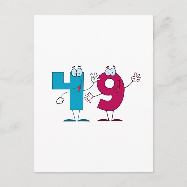 Lycklig nummer 49 vykort (Framsida)