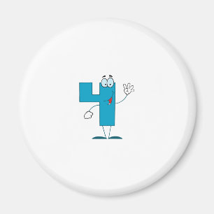 Lycklig nummer 4 magnet