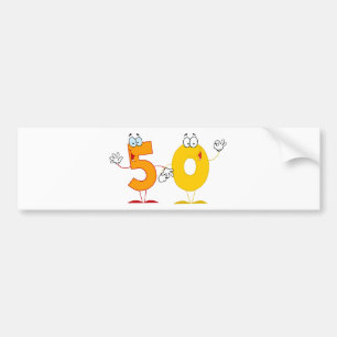 Lycklig nummer 50 bildekal