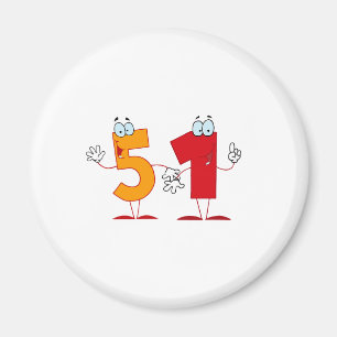 Lycklig nummer 51 magnet