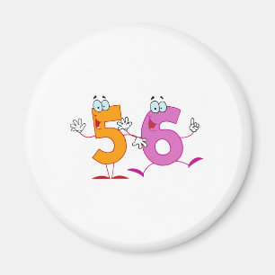 Lycklig nummer 56 magnet
