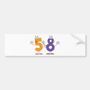 Lycklig nummer 58 bildekal
