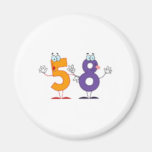 Lycklig nummer 58 magnet