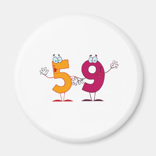 Lycklig nummer 59 magnet