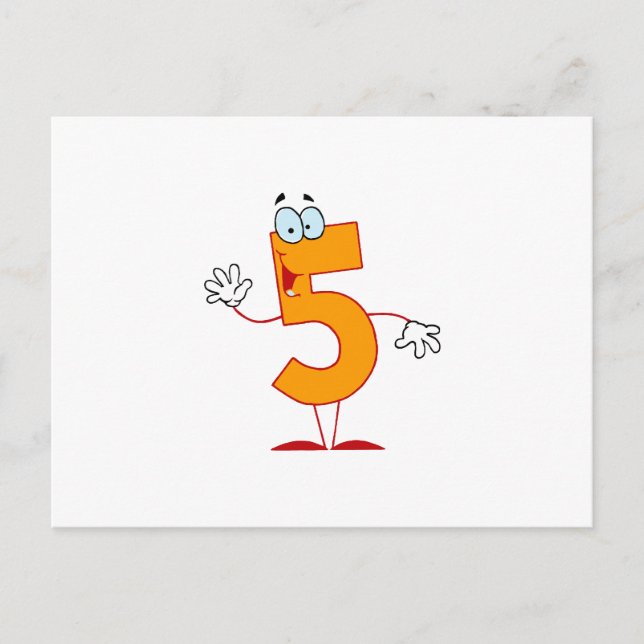 Lycklig nummer 5 vykort (Framsida)