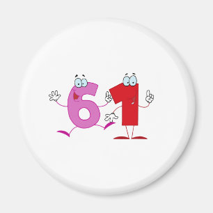 Lycklig nummer 61 magnet