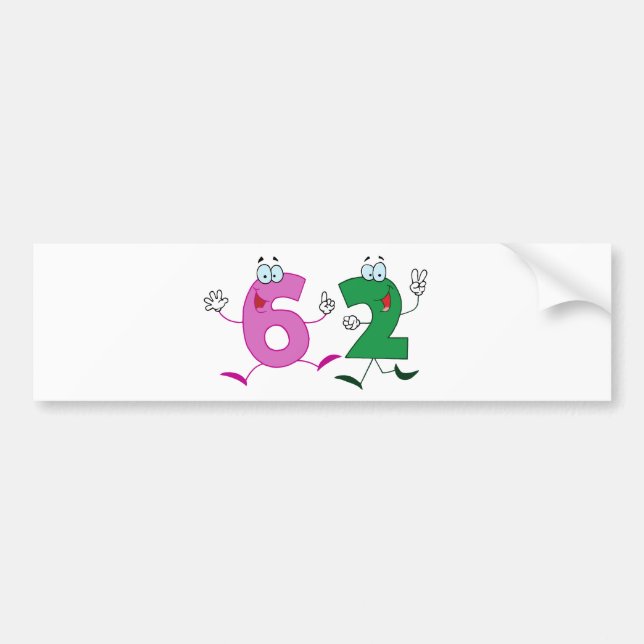 Lycklig nummer 62 bildekal (Framsidan)