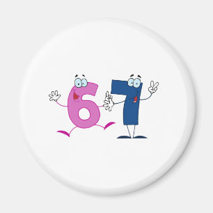 Lycklig nummer 67 magnet