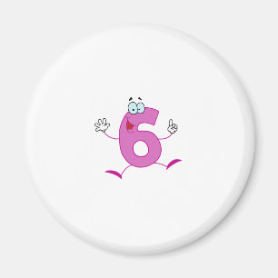 Lycklig nummer 6 magnet