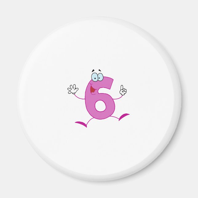 Lycklig nummer 6 magnet (Framsidan)