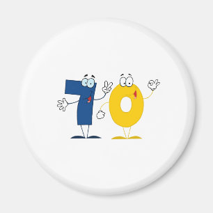 Lycklig nummer 70 magnet