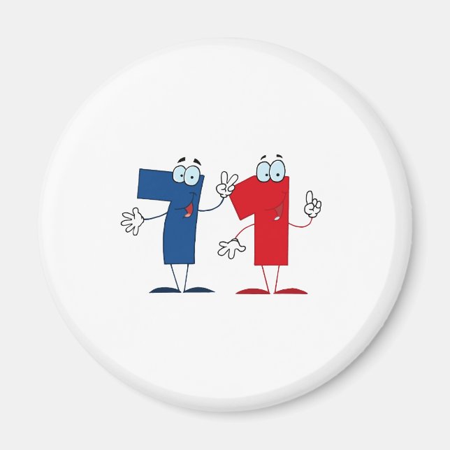 Lycklig nummer 71 magnet (Framsidan)