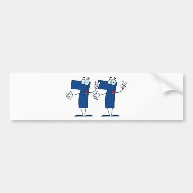 Lycklig nummer 77 bildekal (Framsidan)