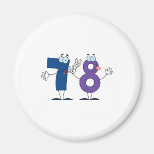 Lycklig nummer 78 magnet