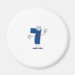 Lycklig nummer 7 magnet