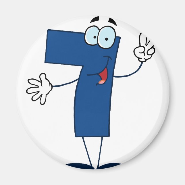 Lycklig nummer 7 magnet (Framsidan)