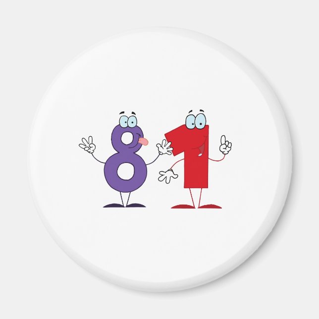 Lycklig nummer 81 magnet (Framsidan)