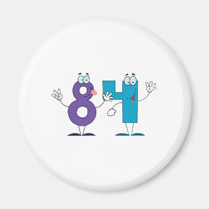 Lycklig nummer 84 magnet