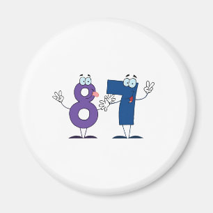 Lycklig nummer 87 magnet