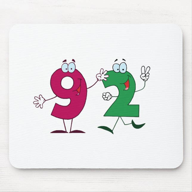 Lycklig nummer 92 musmatta (Framsidan)