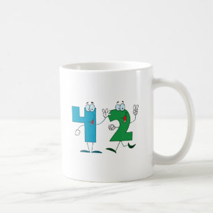 Lycklig numrerar 42 kaffemugg