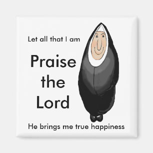 Lycklig nun magnet
