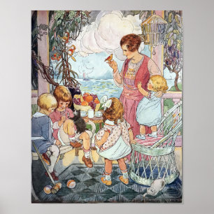 Lycklig Nursery Scene Poster
