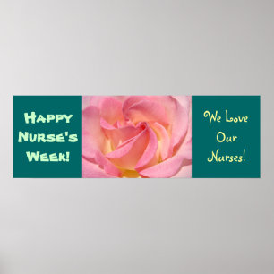 Lycklig Nurses vecka! Banner Poster utskrifter Ro 