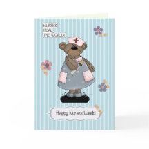 Lycklig Nurses Week. Cute Nalle