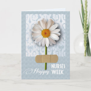 Lycklig Nurses Week. Daisyns hälsningskort Tack Kort