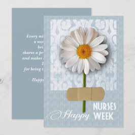 Lycklig Nurses Week. Daisyns platta hälsningskort Meddelande